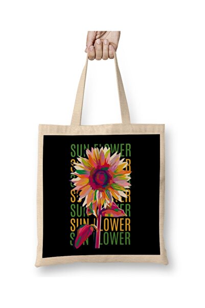 dekado Sun Flowers Cloth Bag Long Handle