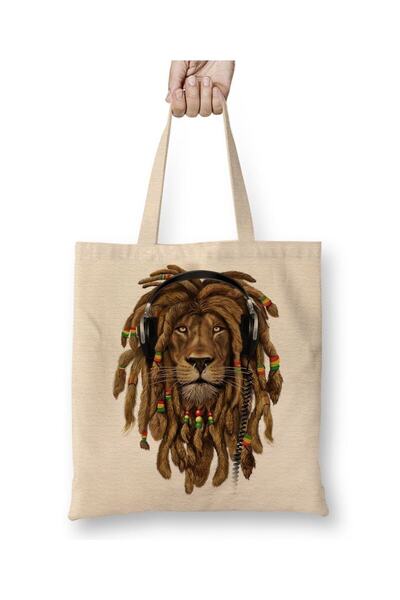dekado Rasta Lion Cloth Bag Long Handle