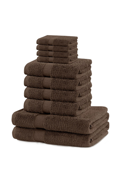 Deco King Set of 10 bath towels, cotton, Marina, 2x70x140 cm, 4x50x100 cm, 4x...
