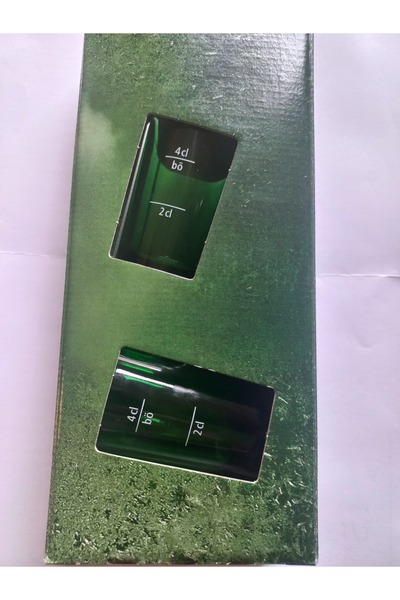 Jagermeister Measure 20-40 ml/Vintage shot glasses, made of thick green ornat...