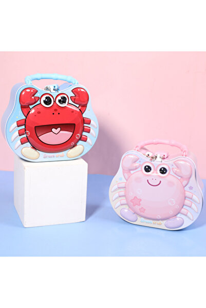 Livava Μεταλλικός κουμπαράς με φιγούρα καβούρι - Παιδικός κουμπαράς με τσάντα...