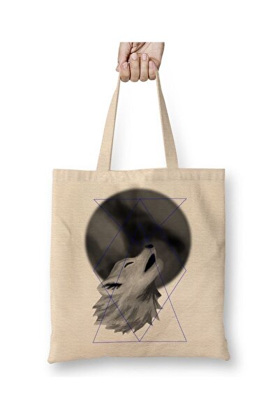 dekado Lobo Uivando Cloth Bag Long Handle