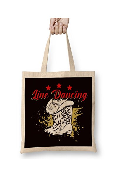 dekado Line Dancing Cowboy Boots Country Western Music Line Dancer Tote Bag L...
