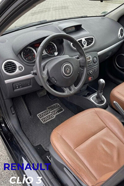 LEVVİA Renault Clio 3 Premium Hücreli Eva Paspas-Siyah