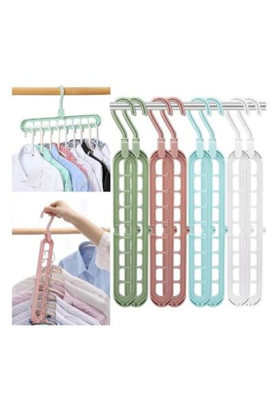 SimpluAcasa SET4X Multifunctional Folding Hanger – Space Saving, Closet Cloth...