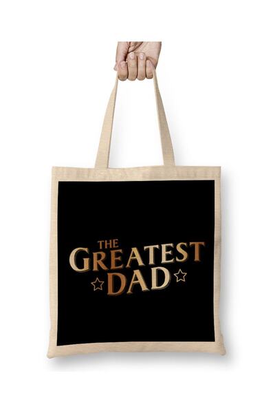 dekado حقيبة قماش The Greatest Dad ذات مقبض طويل