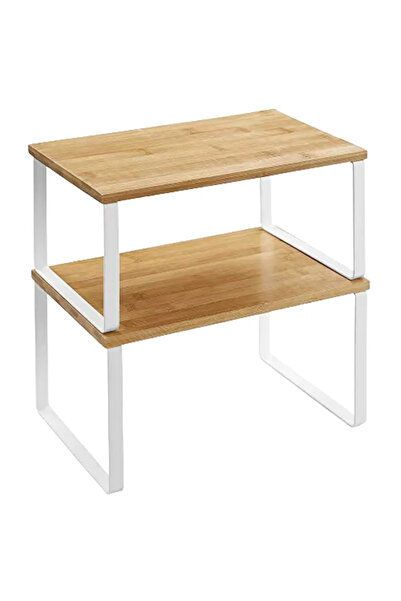 Songmics Home Set de 2 rafturi de depozitare, Songmics, lemn/alb