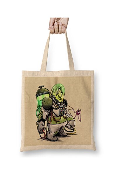 dekado Drawing Alien Tote Bag Long Handle