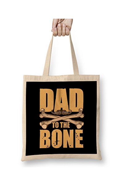 Generic Brand حقيبة حمل مضحكة للأب بون لعيد الأب بمقبض طويل من Dad To The Bone