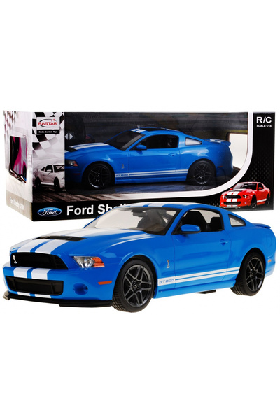 Rastar Ford Shelby Mustang GT500 albastru, mașină cu telecomandă la scară 1:1...