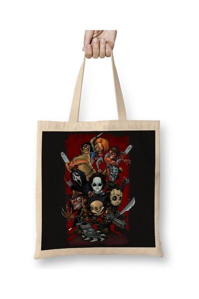 dekado Estampa Assasinos De Filmes Feminina Horror Tote Bag Long Handle