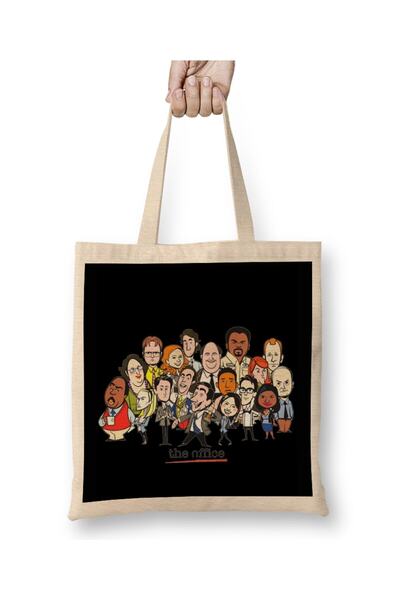dekado حقيبة قماش The Office Cast TV 01 بمقبض طويل