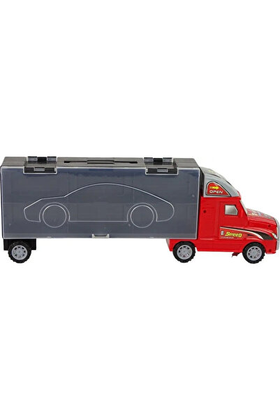 LeanToys Auto Tir Trailer + 6 mașini O remorcă tip valiză