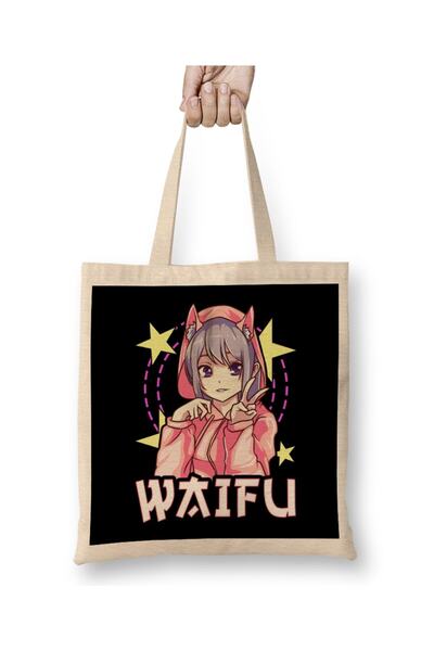 dekado حقيبة قماش Waifu Anime Girl اليابانية اللطيفة Manga Kawaii Senpai بمقب...