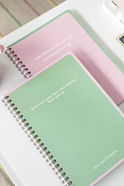 Matt Notebook A5 Spiral School Notebook 80 Sheets Set of 2 – Lined & Squared