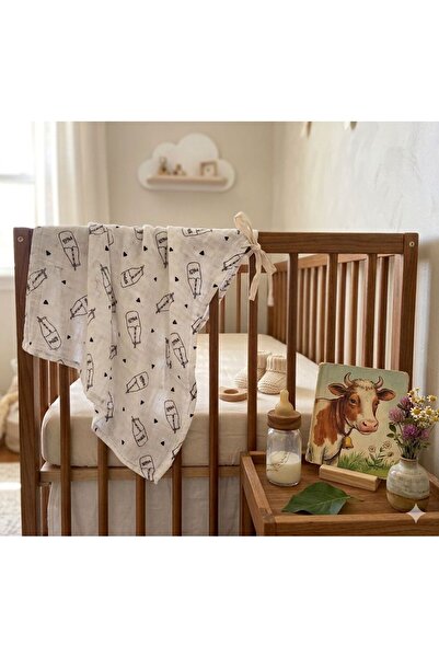 Müslin Bebek örtüsü Milk Desen MiraMilk