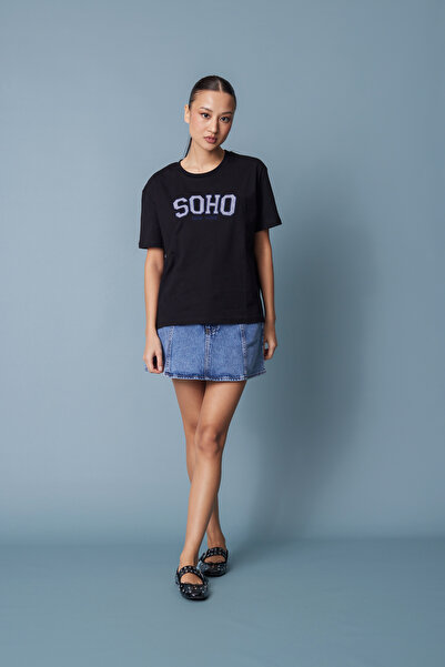 Nisan Tricou cu mânecă scurtă cu detalii brodate