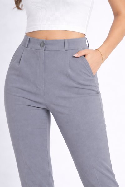 mezozoik alışverişte ikinci dönem Women's Slim Fit Palazzo High Waist Ankle Length Trousers