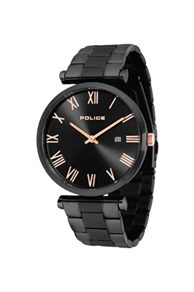Police Primo PL.14921JSB/02M Black Dial Ion Plating Case Black Stainless Stee...