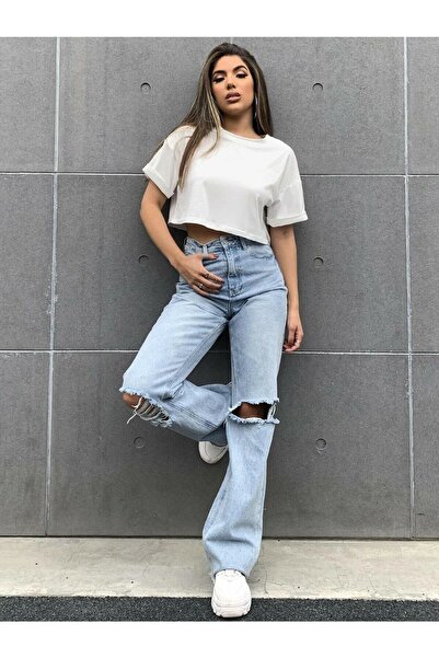 EYAX MODA Crop T-Shirt