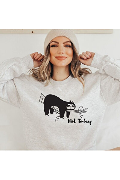 EYAX MODA Women's Printed Crew Neck Sweatshirt