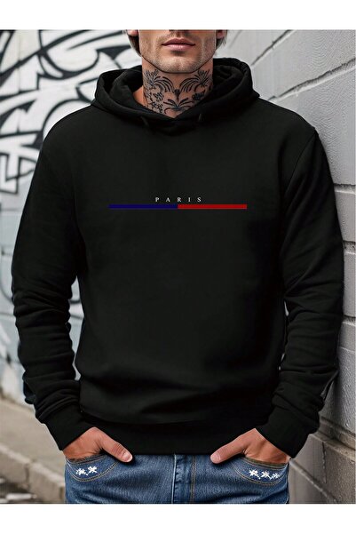 EYAX MODA Unisex Hooded Printed Sweatshirt