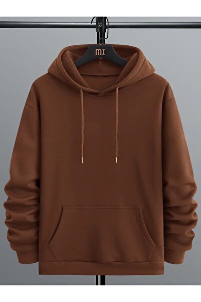 EYAX MODA Men's Large Size Hooded Sweatshirt