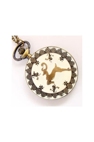 GemSale Pocket Watch with Chain, Enamelled