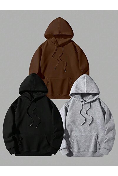 EYAX MODA 3-Pack Hooded Sweatshirt