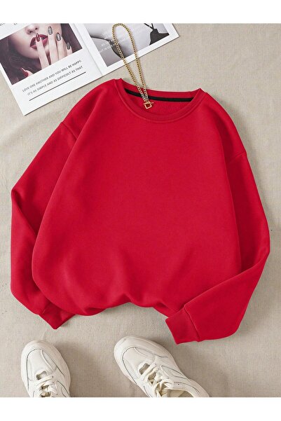 EYAX MODA Unprinted Crew Neck Oversize Unisex Sweatshirt Eyaxx Sportwear Company
