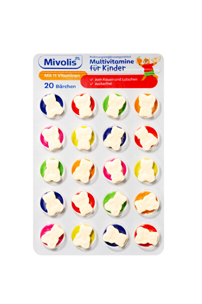 mivolis Multivitamin Çocuk Gıda Destekleyici 1 Paket (20 Adet Tablet) - Alman...