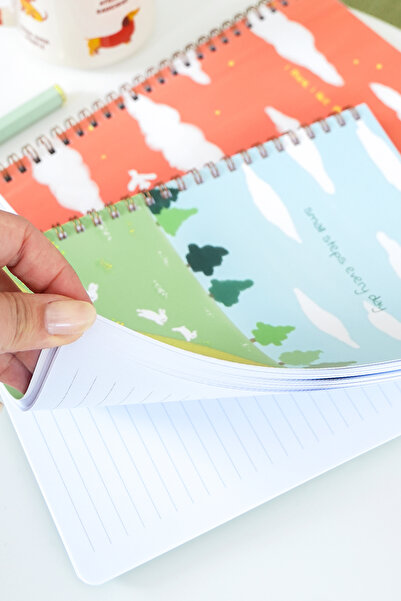 Matt Notebook A5 Spiralli Okul Defteri 80 yaprak 2'li Set – Çizgili & Kareli