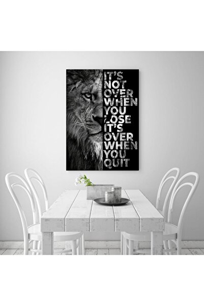 Al Raied ARS® Lion Inspirational Wall Entrepreneur Quotes Its Not Over When Y...