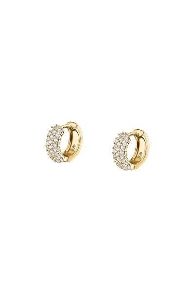 MORELLATO Tesori earrings, 925 silver, gold, silver crystals, earring diamete...