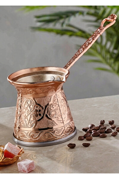Elista No. 6 Nickel Patterned Stainless Steel Cast Iron Coffee Pot Suitable f...