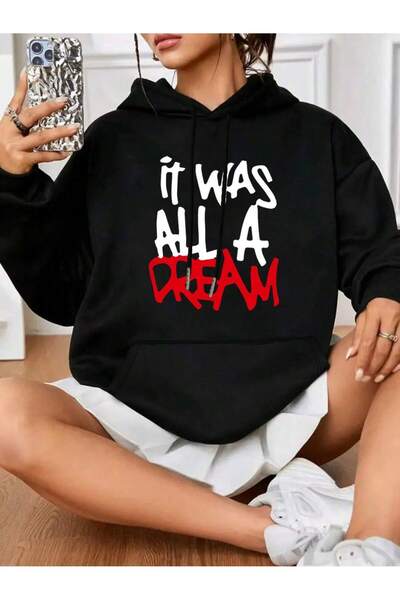 EYAX MODA Unisex Printed Oversize Hooded Sweatshirt Eyaxx Sportwear Company