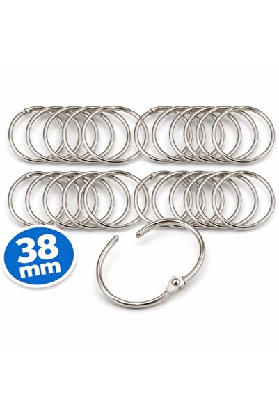 Mustash Inele metalice pentru legarea documentelor, 38mm, set de 20