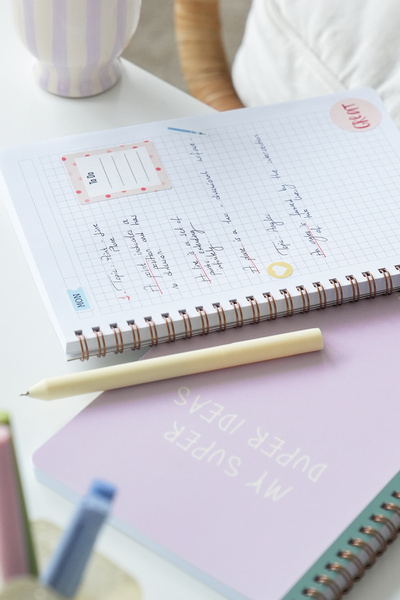 Matt Notebook A5 Spiralli Okul Defteri 80 yaprak 2'li Set – Çizgili & Kareli