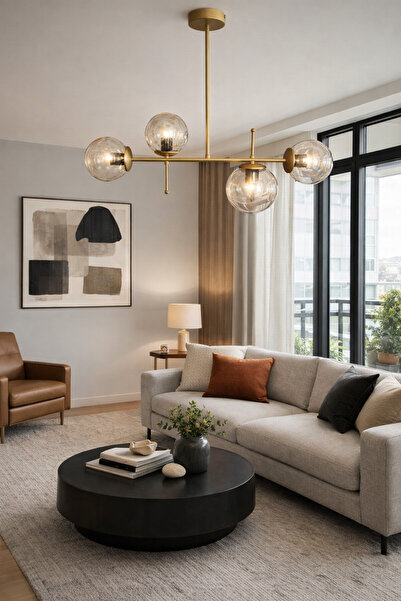 Apliqa Chandelier HubRom, GUNAY 3577-04-02-FR 85x67 cm 4xE27-60W Antique