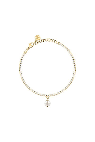 MORELLATO Bratara Perla Tennis, argint 925, auriu, cristale argintii, lungime...