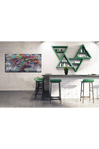 Al Raied Tree Large Canvas Wall-Art For Living Room - Graffiti Forest Wall Ar...