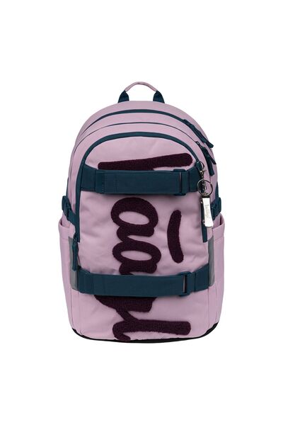 Baagl Rucsac școlar Skate Rose, fete, ergonomic, suport skateboard, 25L, 43x2...