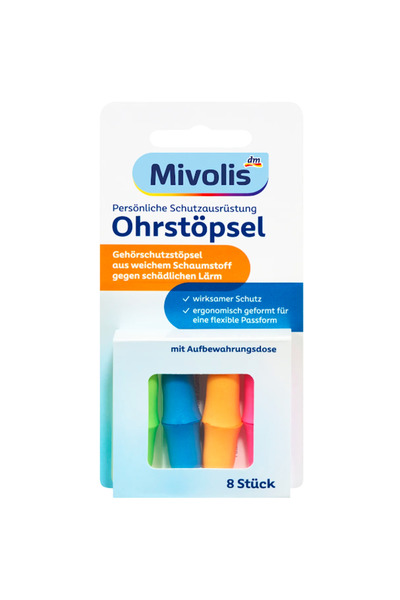 mivolis Kulak Tıkacı 8 Adet 4 Çift – Dalış Uyku ,Ses Gürültü Önleyici Kulak T...
