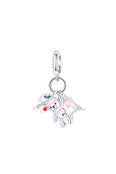 Choice36 SCR6444 Back To School 925 Sterling Silver Charms Bag Earphone Magic...