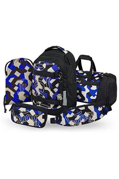 Baagl Set rucsac școlar 5 piese: Rucsac, Penar, Sac, Geantă sport, Borsetă, S...