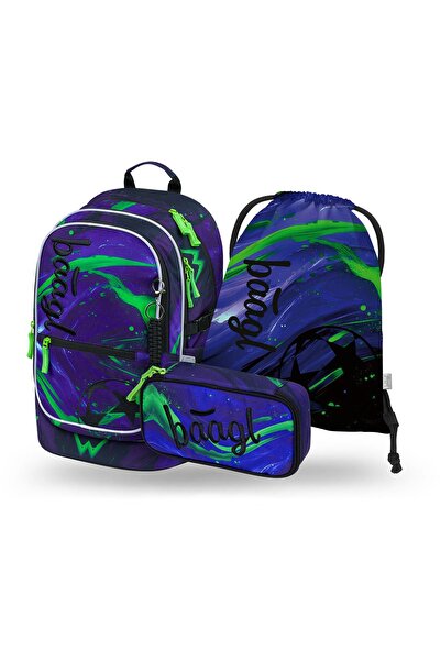 Baagl Set rucsac școlar 3 piese: Rucsac, Penar, Sac, Core Football Champion, ...