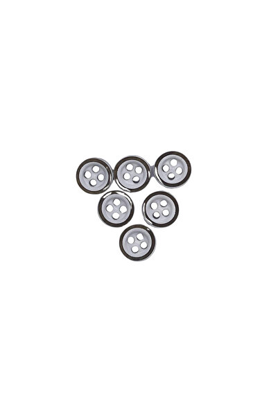 Düğmece Yuvarlak 6 Adet Gömlek Düğmesi (8mm, Şeffaf)
