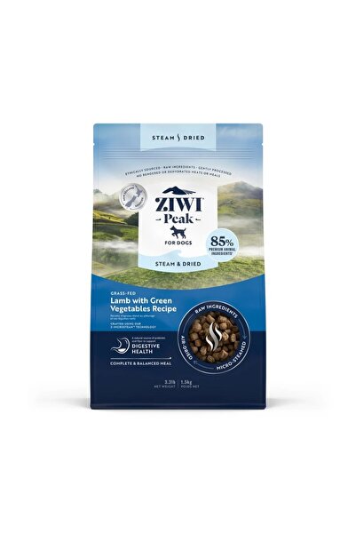 ZIWI Peak وصفة لحم الضأن المطهو بالبخار والمجفف مع الخضروات الخضراء للكلاب 1....