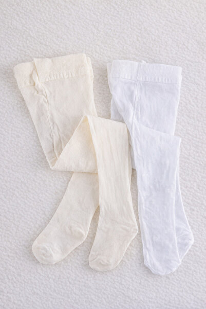 tinitins Κοριτσίστικο & Παιδικό Καλσόν Mus Micro 50 Κρεμ-Λευκό