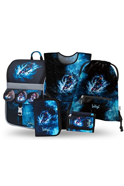 Baagl Set școlar 5 piese: Ghiozdan, Penar, Sac, Șorț, Portofel, Zippy Hochei,...